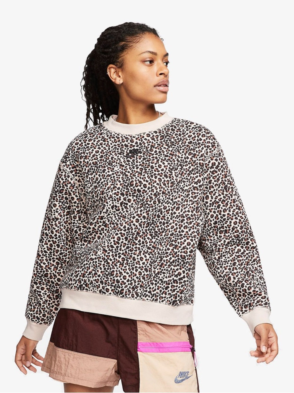 Nike Crewneck Leopard Print Sweatshirt